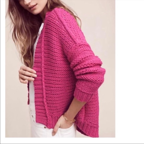 Anthropologie Moth Pink Open Front Hilo 